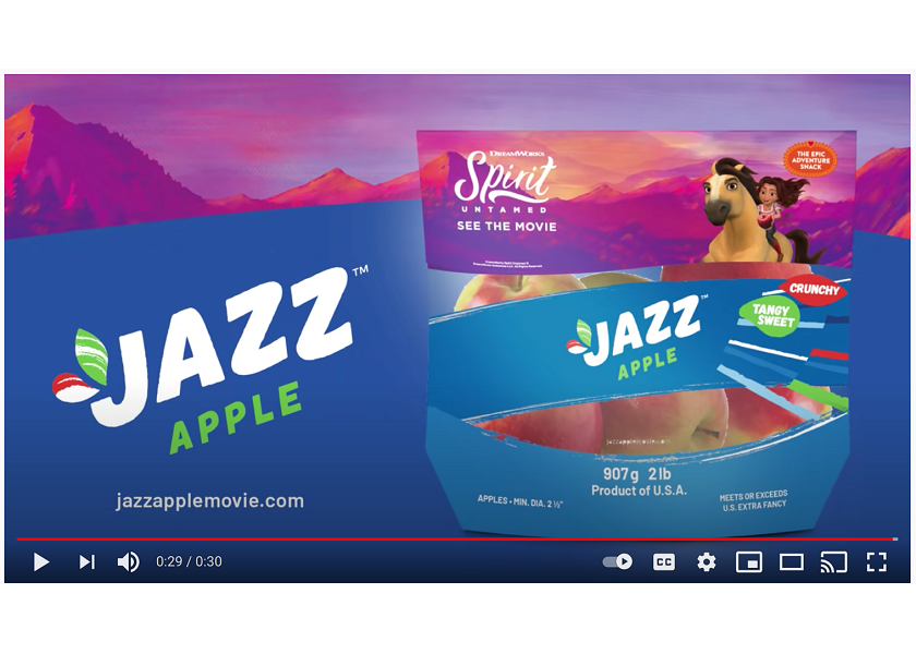 Jazz apples successfully promoted in grocery stores nationwide with